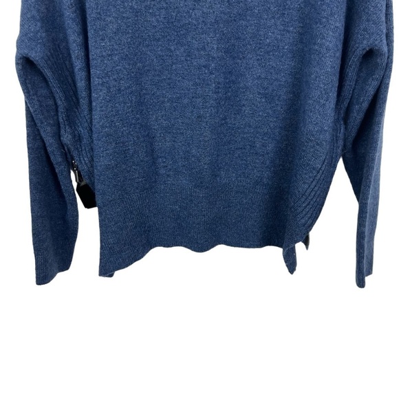 Topshop Blue Oversized Side Hem Zip Sweater US 4 - Picture 6 of 10